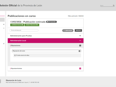 Detalle de un boletín en curso